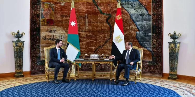 Le président Al-Sissi reçoit le prince héritier de Jordanie 2 - Le Progrès Egyptien Le président Al-Sissi reçoit le prince héritier de Jordanie 1 - Le Progrès Egyptien