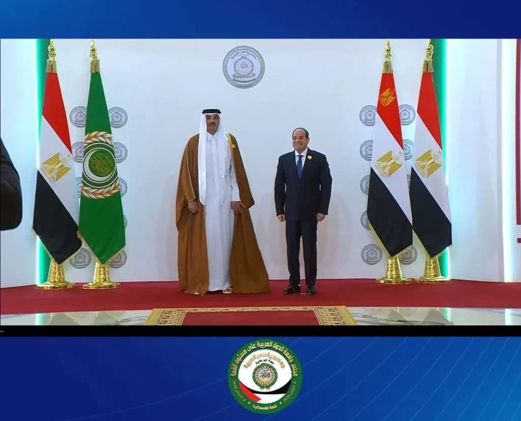 Le président reçoit des dirigeants prenant part au sommet arabe extraordinaire 5 - Le Progrès Egyptien