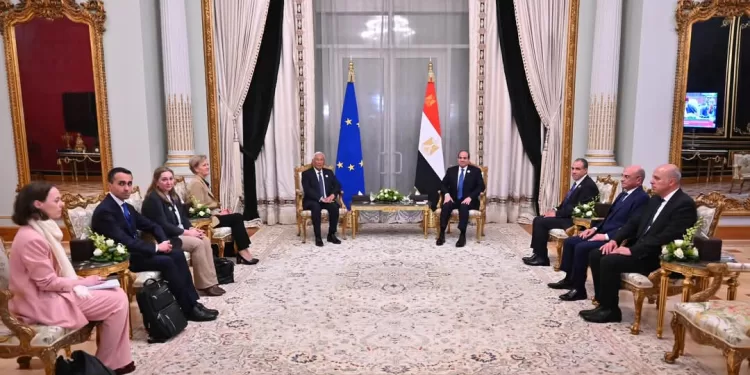 Le Président rencontre Antonio Costa, Président du Conseil européen, en marge du sommet arabe 1 - Le Progrès Egyptien
