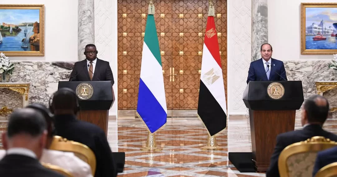 Conférence de presse au terme des pourparlers d'Al-Sissi et le président sierraléonais 1 - Le Progrès Egyptien