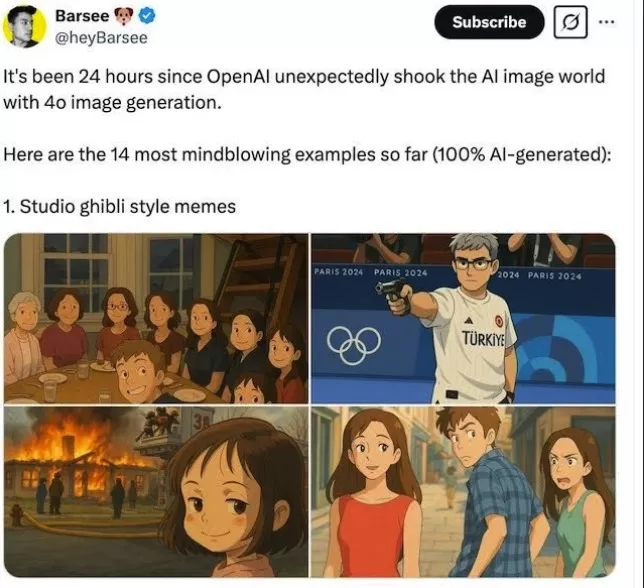 Images d’IA inspirées de Ghibli, nouvelle tendance qui envahit les réseaux sociaux 4 - Le Progrès Egyptien Images d’IA inspirées de Ghibli, nouvelle tendance qui envahit les réseaux sociaux 3 - Le Progrès Egyptien