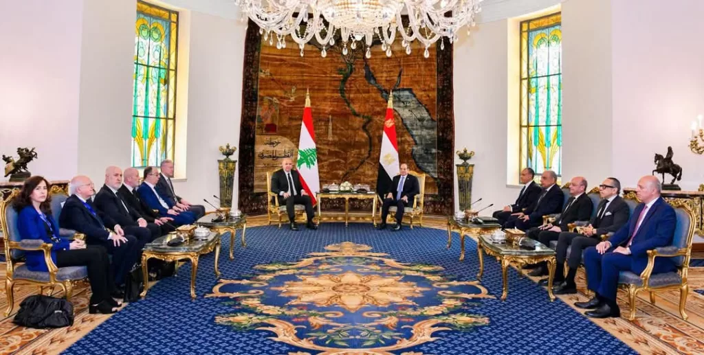 Al-Sissi reçoit le président libanais Aoun 8 - Le Progrès Egyptien Al-Sissi reçoit le président libanais Aoun 7 - Le Progrès Egyptien