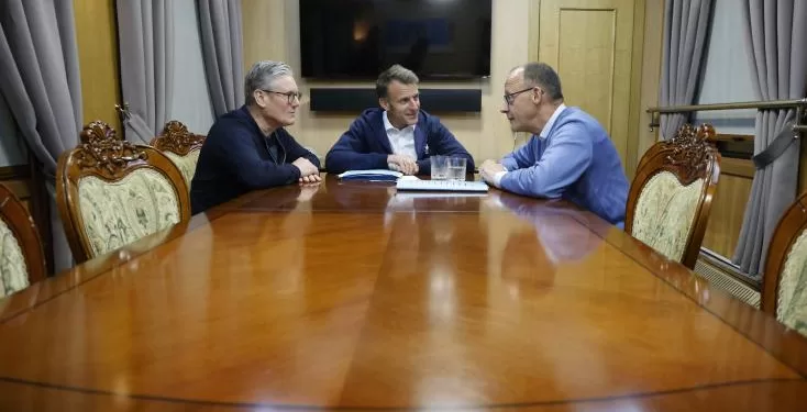 Macron, Merz, Starmer et Tusk à Kiev pour appeler Moscou à un cessez-le-feu "inconditionnel" de 30 jours 2 - Le Progrès Egyptien Macron, Merz, Starmer et Tusk à Kiev pour appeler Moscou à un cessez-le-feu "inconditionnel" de 30 jours 1 - Le Progrès Egyptien