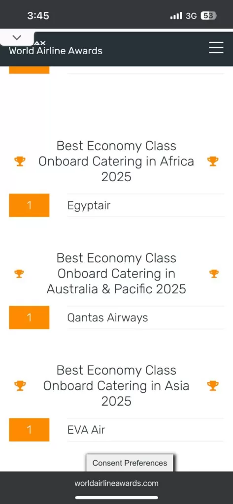 Skytrax : EgyptAir, la meilleure en Afrique en termes de services aux passagers 10 - Le Progrès Egyptien Skytrax : EgyptAir, la meilleure en Afrique en termes de services aux passagers 9 - Le Progrès Egyptien