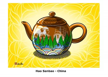 Thé et caricature, un arôme et un art raffiné