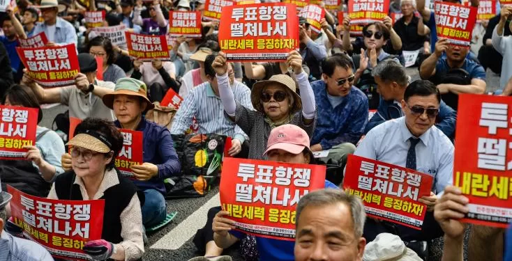 Manifestation des deux camps à J-3 de la présidentielle en Corée du Sud 2 - Le Progrès Egyptien Manifestation des deux camps à J-3 de la présidentielle en Corée du Sud 1 - Le Progrès Egyptien