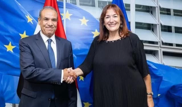 Le ministre des AE entame sa visite à Bruxelles par une rencontre avec la Commissaire européenne chargée de la Méditerranée 2 - Le Progrès Egyptien Le ministre des AE entame sa visite à Bruxelles par une rencontre avec la Commissaire européenne chargée de la Méditerranée 1 - Le Progrès Egyptien