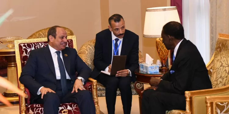 Al-Sissi s'entretient avec le président de la Guinée équatoriale du renforcement des liens bilatéraux et de l’intégration africaine 1 - Le Progrès Egyptien