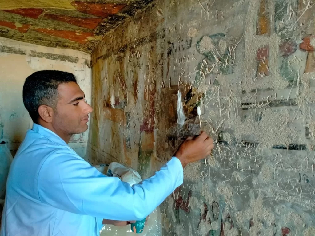Sohag : Restauration de la tombe des "Deux frères" à Atrebis 6 - Le Progrès Egyptien Sohag : Restauration de la tombe des "Deux frères" à Atrebis 5 - Le Progrès Egyptien