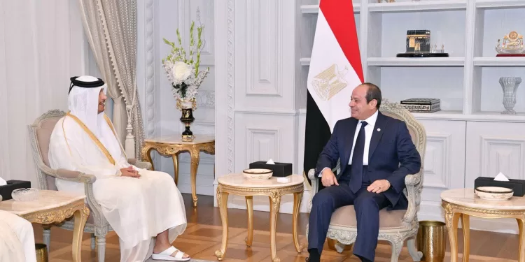 Al-Sissi reçoit le Premier ministre qatari à la présidence 1 - Le Progrès Egyptien