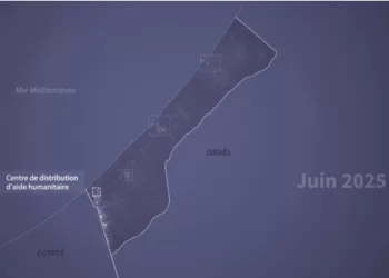 Gaza vu du ciel, un territoire plongé dans le noir