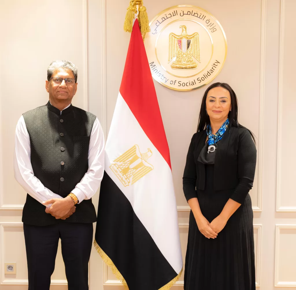 La ministre de la Solidarité sociale reçoit l'ambassadeur de l'Inde au Caire 3 - Le Progrès Egyptien