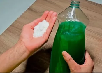 Du sel dans le liquide vaisselle pour dissoudre rapidement la graisse