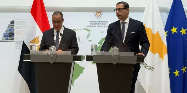 Conférence de presse Abdel Aati et son homologue chypriote 1 - Le Progrès Egyptien