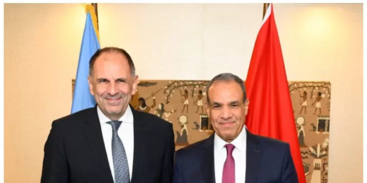 Entretien Abdel Aati/Gerapetritis sur le rejet du déplacement des Palestiniens de leurs terres 2 - Le Progrès Egyptien Entretien Abdel Aati/Gerapetritis sur le rejet du déplacement des Palestiniens de leurs terres 1 - Le Progrès Egyptien