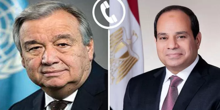 Al-Sissi s’entretient avec Guterres sur la mise en œuvre de l’accord de cessez-le-feu à Gaza 1 - Le Progrès Egyptien