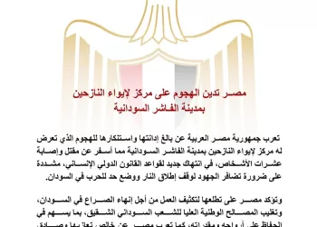 L’Égypte condamne l’attaque contre un centre d’accueil des déplacés à El-Fasher, au Soudan