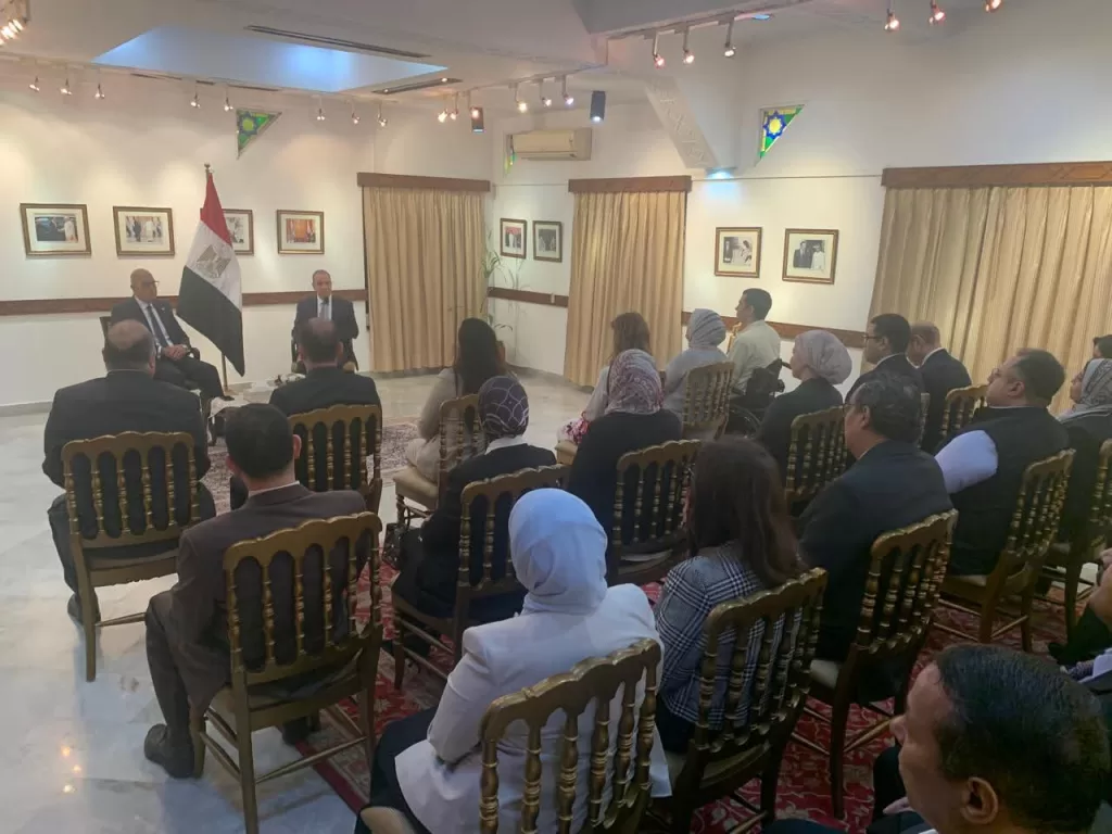 Le ministre des Affaires étrangères rencontre les membres de la communauté égyptienne en Inde 4 - Le Progrès Egyptien Le ministre des Affaires étrangères rencontre les membres de la communauté égyptienne en Inde 3 - Le Progrès Egyptien