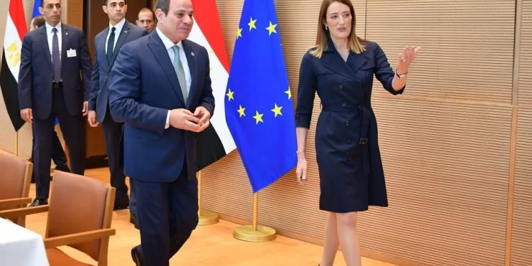 Bruxelles: Le président Al-Sissi se réunit avec la présidente du Parlement européen 1 - Le Progrès Egyptien