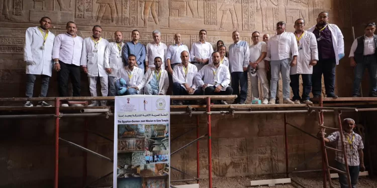 Le projet de restauration du temple d’Esna, ressuscite le patrimoine égyptien 2 - Le Progrès Egyptien Le projet de restauration du temple d’Esna, ressuscite le patrimoine égyptien 1 - Le Progrès Egyptien