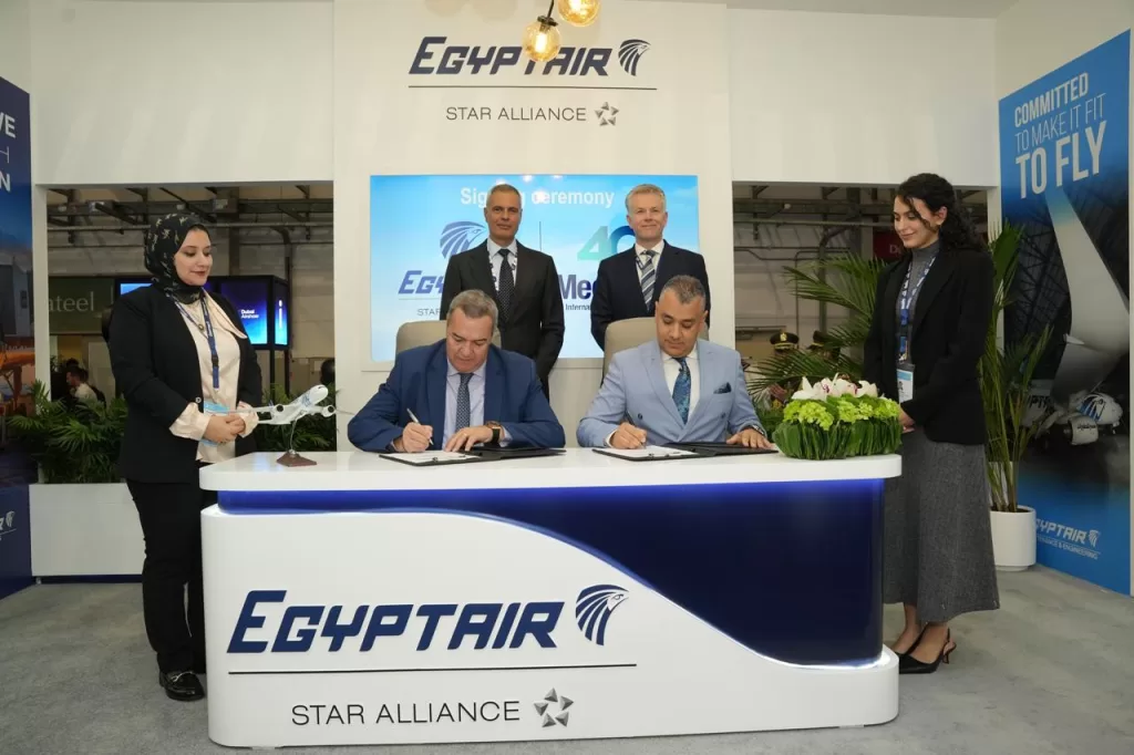 Au premier jour du Dubai Airshow 2025EgyptAir signe un protocole de coopération avec MedAire pour renforcer son dispositif de sûreté et de sécurité opérationnelle 6 - Le Progrès Egyptien Au premier jour du Dubai Airshow 2025EgyptAir signe un protocole de coopération avec MedAire pour renforcer son dispositif de sûreté et de sécurité opérationnelle 5 - Le Progrès Egyptien