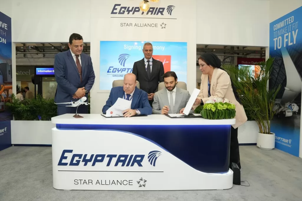 EgyptAir pour les services terrestres signe un contrat de services d’assistance en escale avec SKY HORIZON 7 - Le Progrès Egyptien