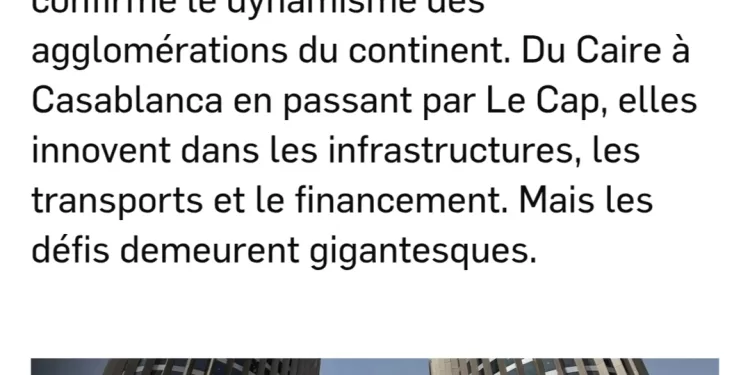 Le palmarès 2025 des villes les plus attractives d’Afrique: L’Égypte en vedette 1 - Le Progrès Egyptien