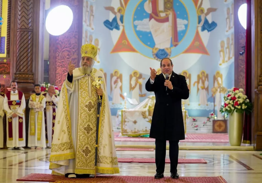 Al-Sissi présente ses vœux de Noël à la cathédrale de la Nativité du Christ (Photos) 5 - Le Progrès Egyptien