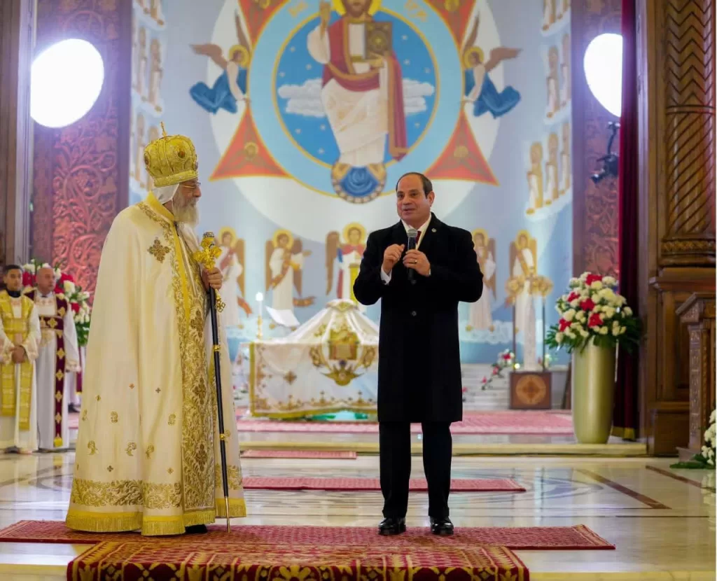 Al-Sissi présente ses vœux de Noël à la cathédrale de la Nativité du Christ (Photos) 19 - Le Progrès Egyptien