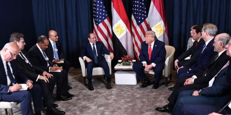 ‏Le Président Al-Sissi rencontre le Président Trump en marge du Forum économique mondial 1 - Le Progrès Egyptien