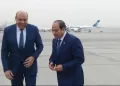 Le président inspecte le récent avion de la flotte d’EgyptAir, de type Airbus A350