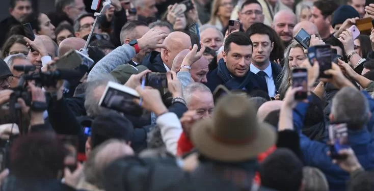 Lors de son premier déplacement pour les municipales, Bardella réaffirme son soutien à Marine Le Pen 1 - Le Progrès Egyptien