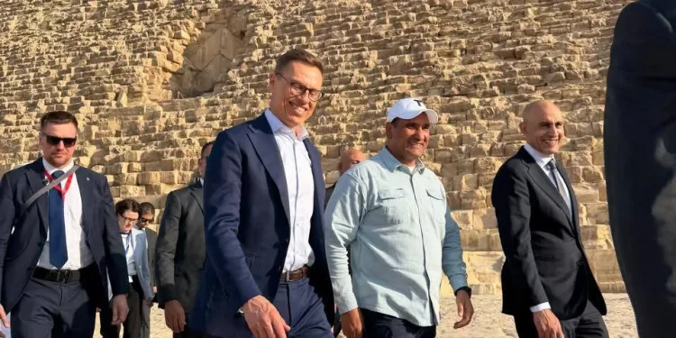Le président finlandais en visite du GME et des Pyramides 1 - Le Progrès Egyptien