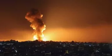 Une frappe israélienne à la région de Bir al-Abed à Beyrouth