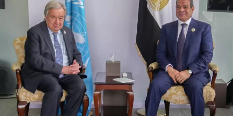 Rencontre entre le Président Al-Sissi et le Secrétaire Général de l'ONU à Nairobi 1 - Le Progrès Egyptien