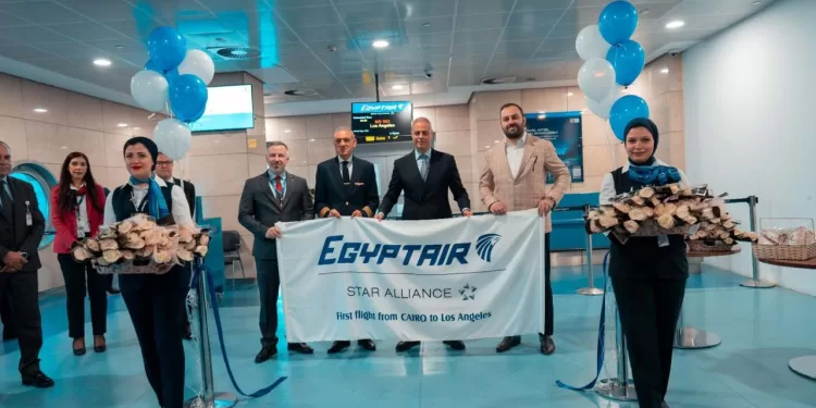 Lancement du premier vol d’EgyptAir vers Los Angeles 2 - Le Progrès Egyptien Lancement du premier vol d’EgyptAir vers Los Angeles 1 - Le Progrès Egyptien