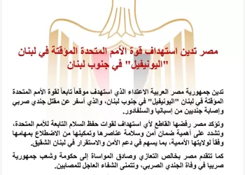 L’Égypte condamne les attaques contre la FINUL au sud du Liban