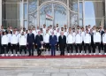 Le président reçoit l’équipe nationale de football
