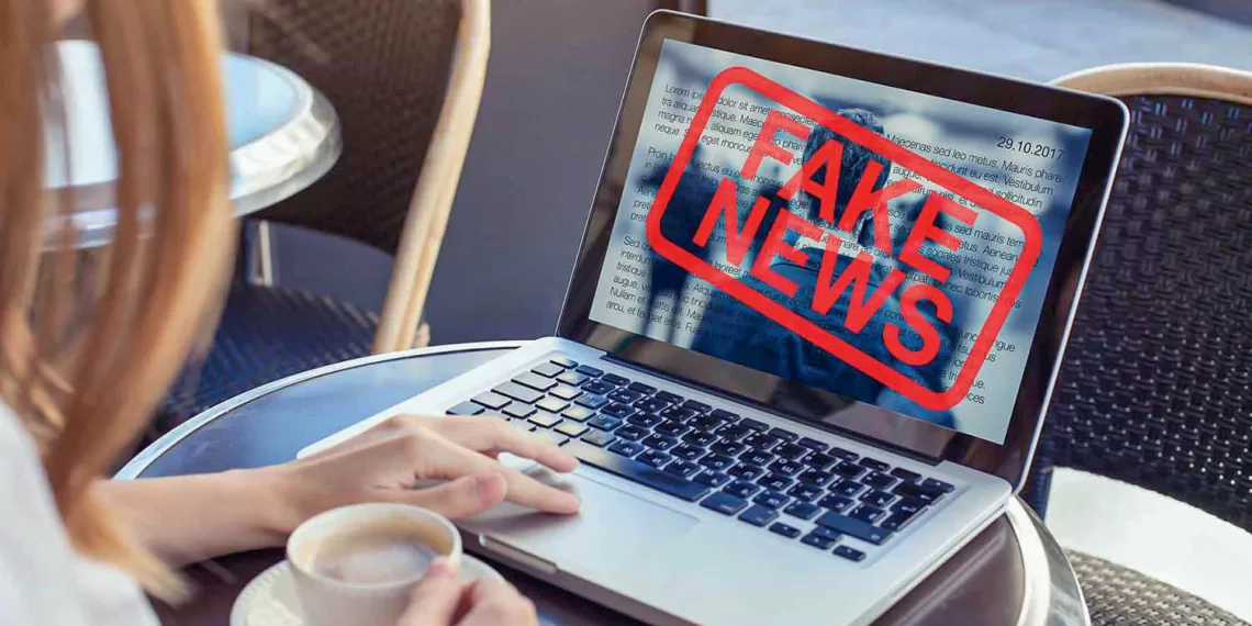 fake news on internet, concept