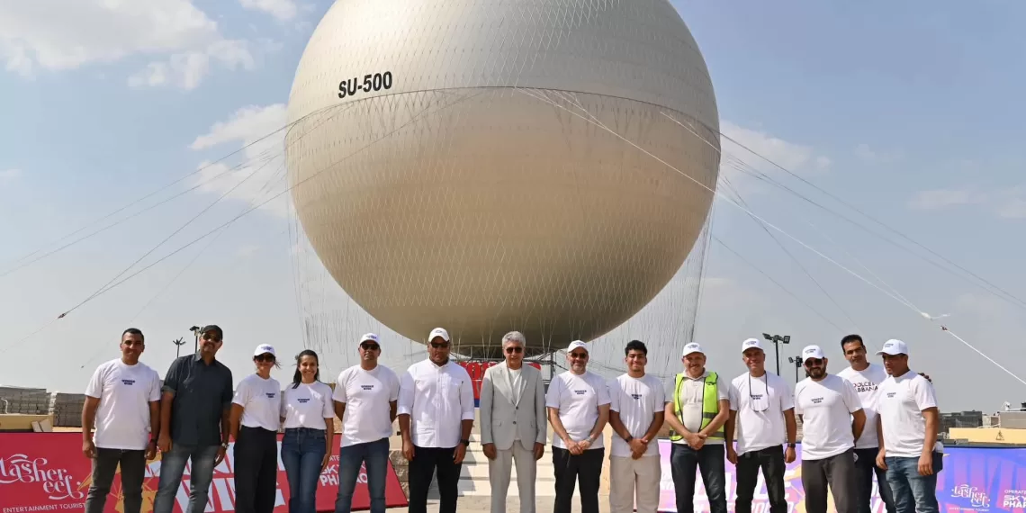 Le ministre du Tourisme et des Antiquités inspecte le projet de ballon captif dans la zone des Pyramides 2 - Le Progrès Egyptien Le ministre du Tourisme et des Antiquités inspecte le projet de ballon captif dans la zone des Pyramides 1 - Le Progrès Egyptien