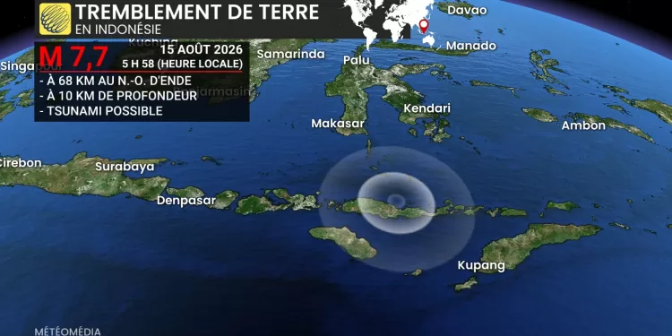 Indonésie : Séisme meurtrier de magnitude 7,7, l'alerte au tsunami levée 2 - Le Progrès Egyptien Indonésie : Séisme meurtrier de magnitude 7,7, l'alerte au tsunami levée 1 - Le Progrès Egyptien