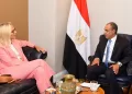 Abdel Aati s’entretient avec l’ancienne vice-Première ministre néerlandaise Sigrid Kaag