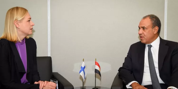Égypte-Finlande : Badr Abdel-Aati et Elina Valtonen discutent de coopération bilatérale et de Gaza 2 - Le Progrès Egyptien Égypte-Finlande : Badr Abdel-Aati et Elina Valtonen discutent de coopération bilatérale et de Gaza 1 - Le Progrès Egyptien